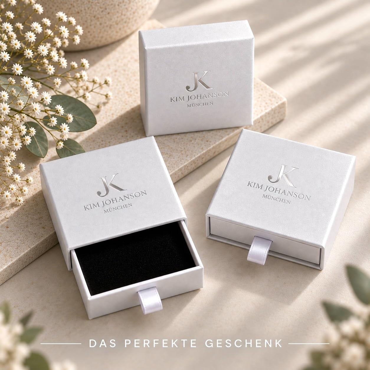 Johanson Damen Schmuckset *Nicole* in Silber I Halskette mit Anhänger & Ohrringen aus 925 Sterling Silber I Armband rhodiniert I Mit weißen Kristallen besetzt inkl. Geschenkbox