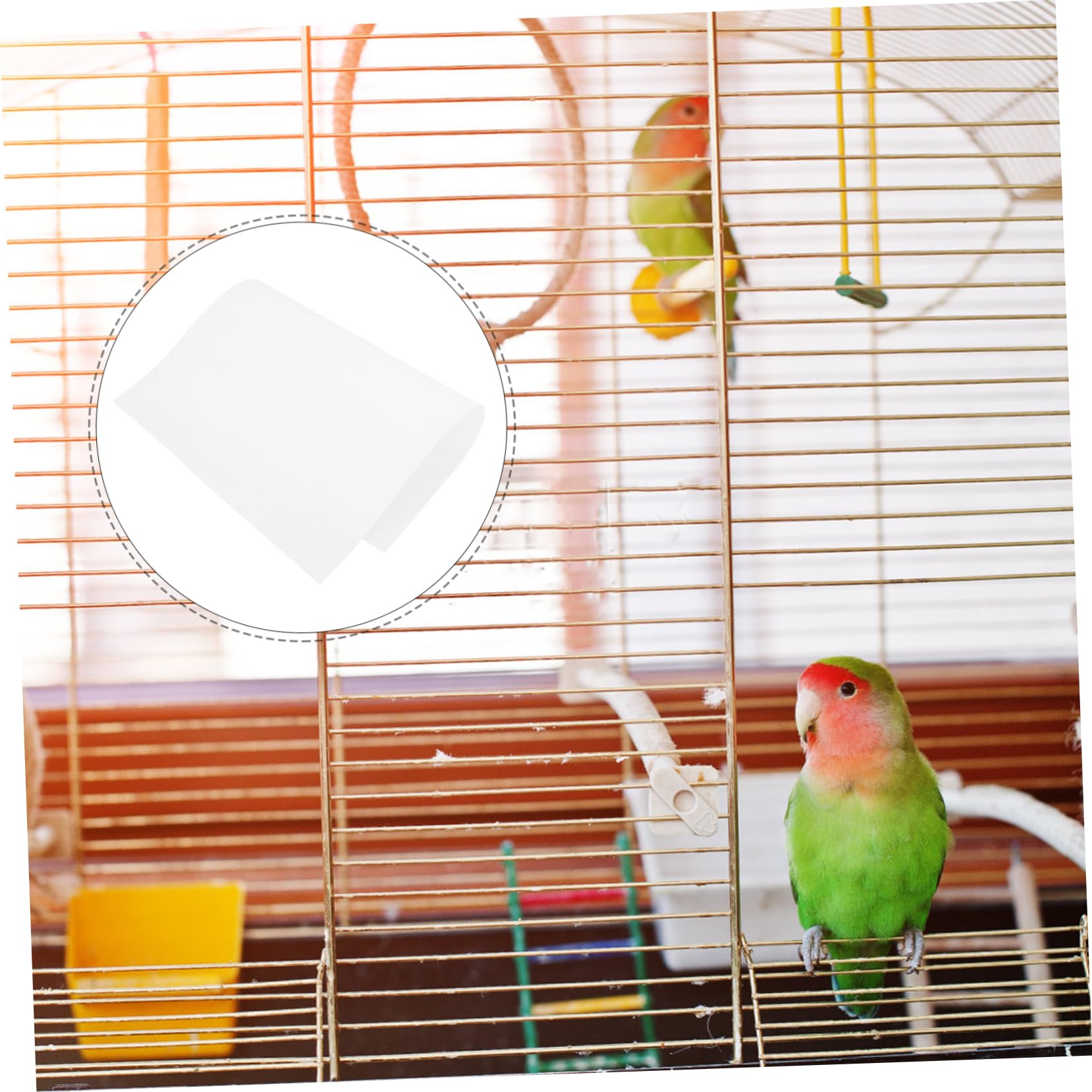 100 Stück Vogelkäfig Einlagen Saugfähige Papierunterlage für Vogelkäfige Hygienische und Atmungsaktive Unterlage für Papageien für Haustiere und Vogelhalter