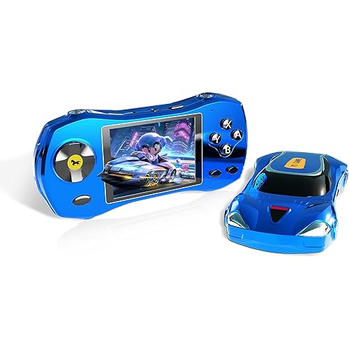 Portable Handheld Video Games Hand Held Game Console for Kids Age 5 and Up AV TV Plug & Play 620 Retro Games 3-inch Screen Built-in Battery 2-Player Birthday Gift for Kids (Striking Blue)