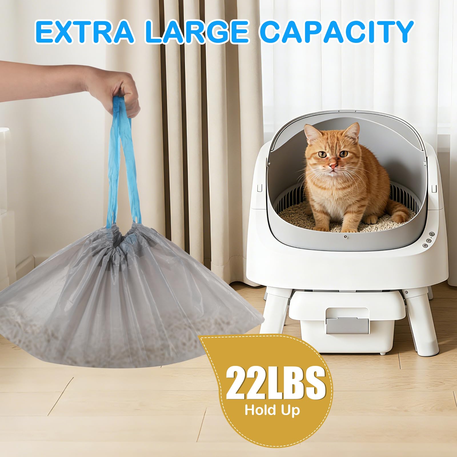 100 sacchetti per lettiera per gatti da 68,6 x 33 cm, per lettiera Cmg Fmo