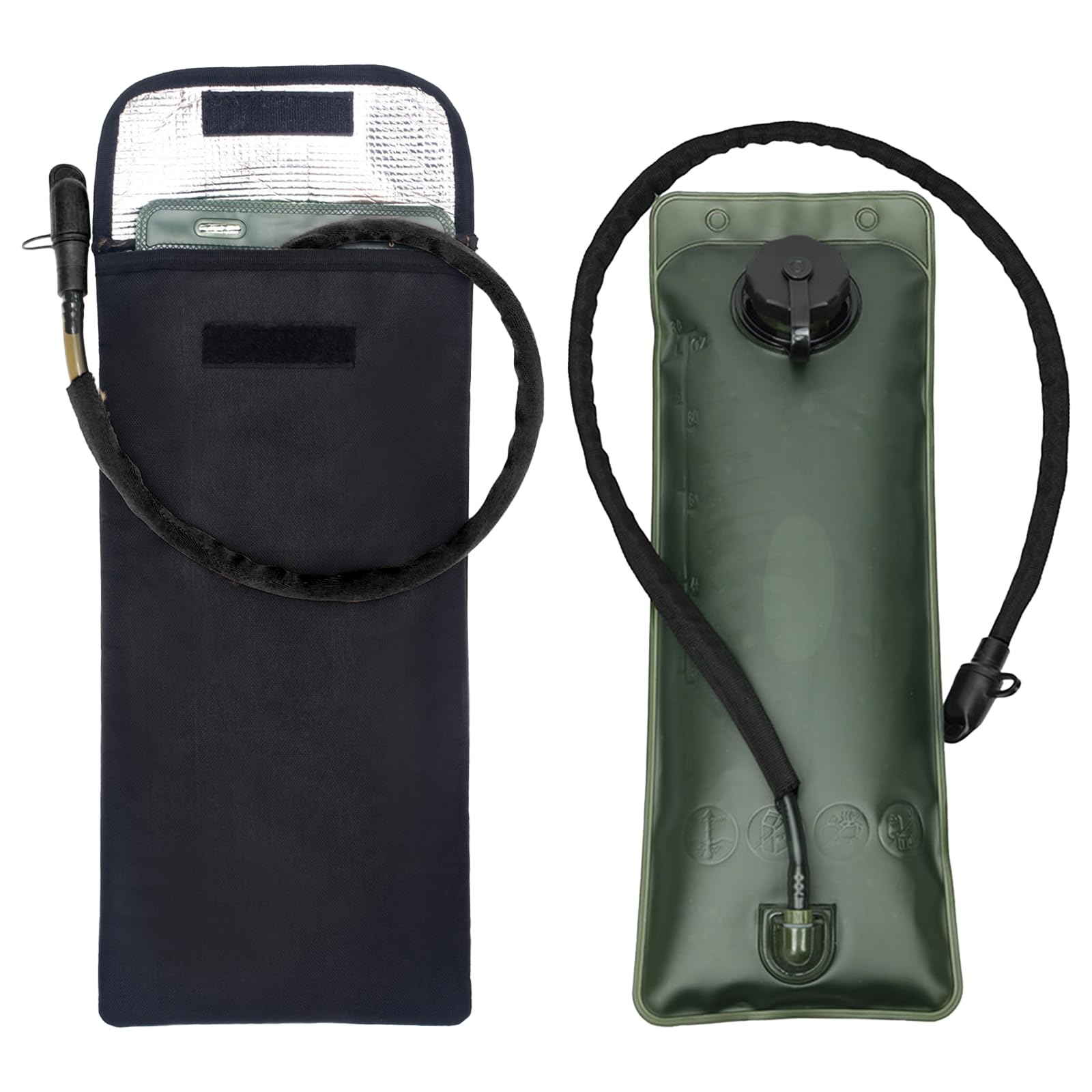2.5-3L Bolsa Aislante Vejiga Agua, Mochila Vejiga Hidratación, Recarga Bolsa Agua, Burbuja Aislada Agua Bolso, Adecuada para Senderismo, Ciclismo, Montañismo, Camping