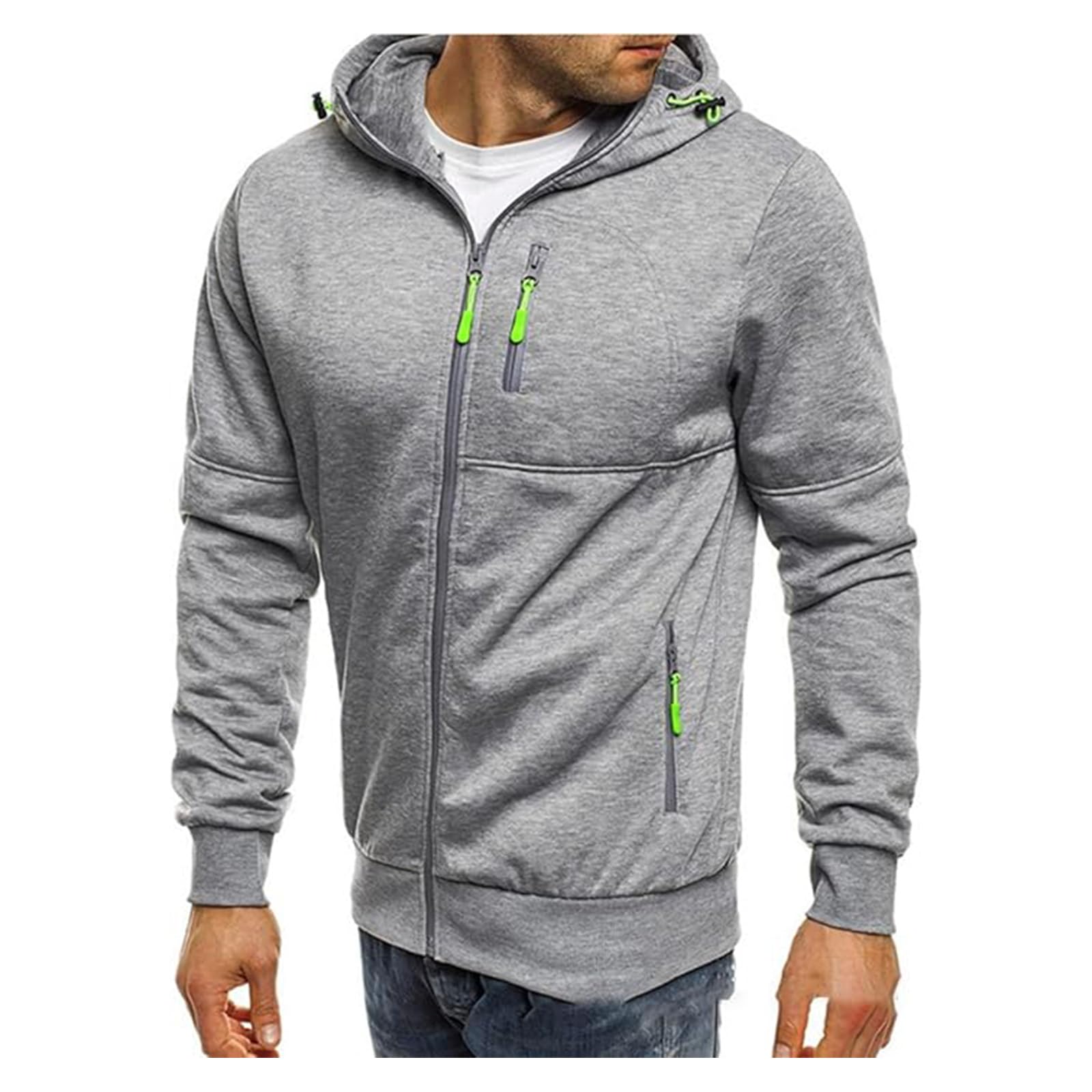 Felpa con Cappuccio Cl_AAS, Giacca con Cappuccio E Zip, Cardigan A Maniche Lunghe, Unisex, Casual, con Cappuccio, Classica, Casual, Abbigliamento Sportivo