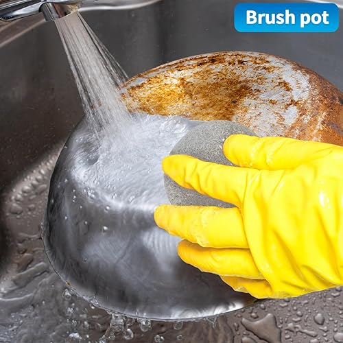 Miniatura 5 de 4TH Kit de limpieza para plancha compatible con Blackstone, utensilios de limpieza antiarañazos, 5 almohadillas para fregar y 1 mango para