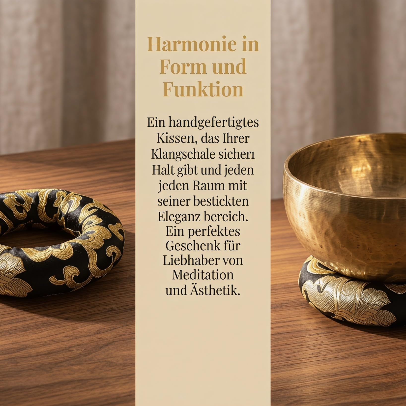 ibasenice 3er Klangschalenkissen Schwarz, Handbesticktes Filz Kissen | Klangschale 8-15 cm, Rutschfester Halt & Anti-Kratz Unterlage für Meditation Yoga, Stabiler Schutz vor Vibrationen
