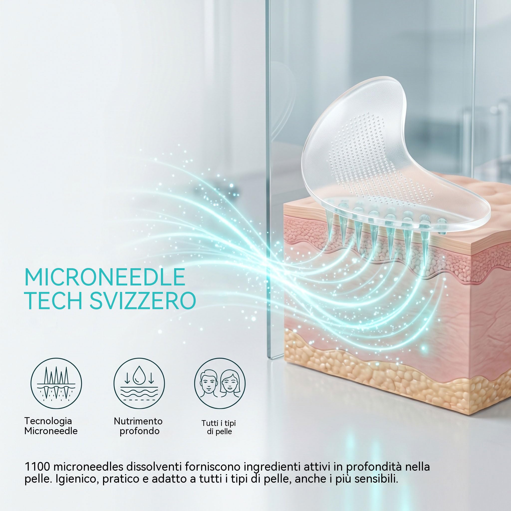 Swiss Power Patch Occhi con Microaghi, 2026 Nuovo Swiss Power Cerotti Occhi Antirughe, Maschera Occhi per Occhiaie e Borse, Patch Contorno Occhi Antirughe per una Cura Quotidiana (2 Scatole)