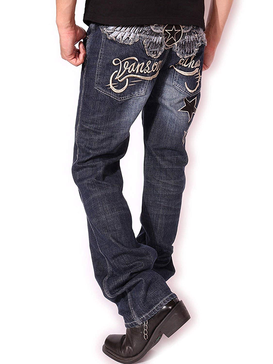 Amazon | (バンソン) VANSON エンブレム ウィング 刺繍 USED加工