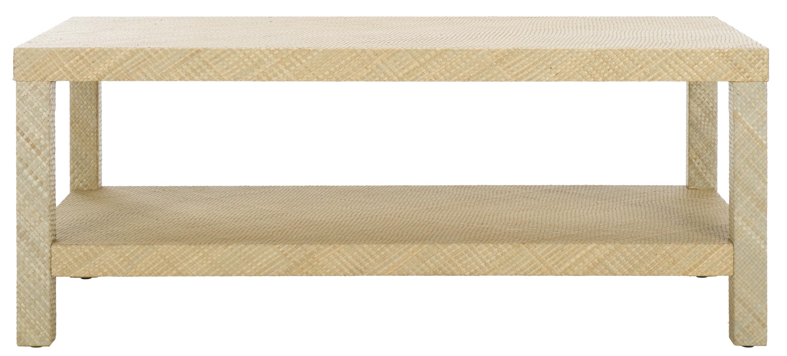 SAFAVIEH Home Collection Apis Natural Raffia 2-Tier Coffee Table