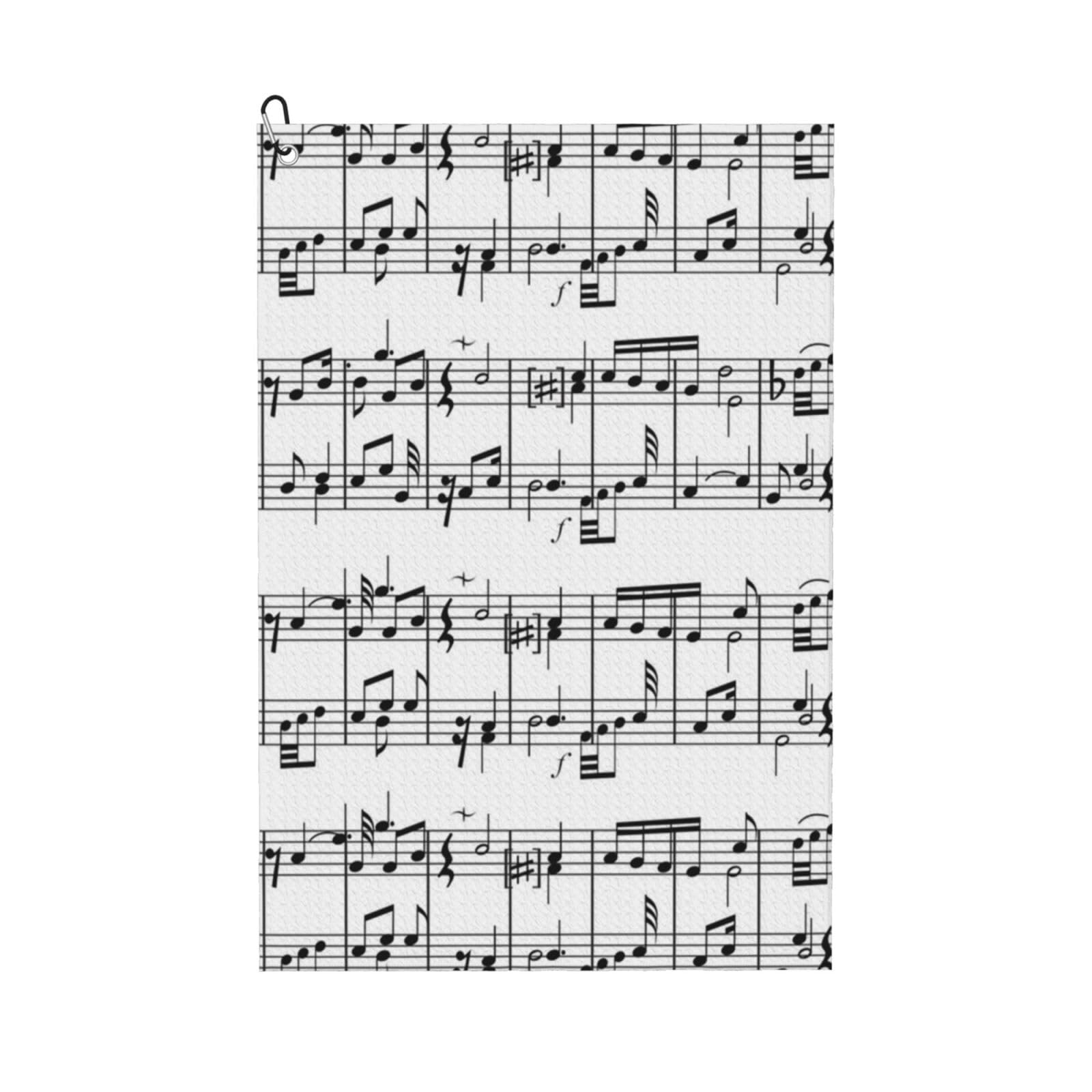 Hnnkloy Music Notes, 16x24 in Portable Waffle Golf Towels with Carabiner Clip for Golf Bag