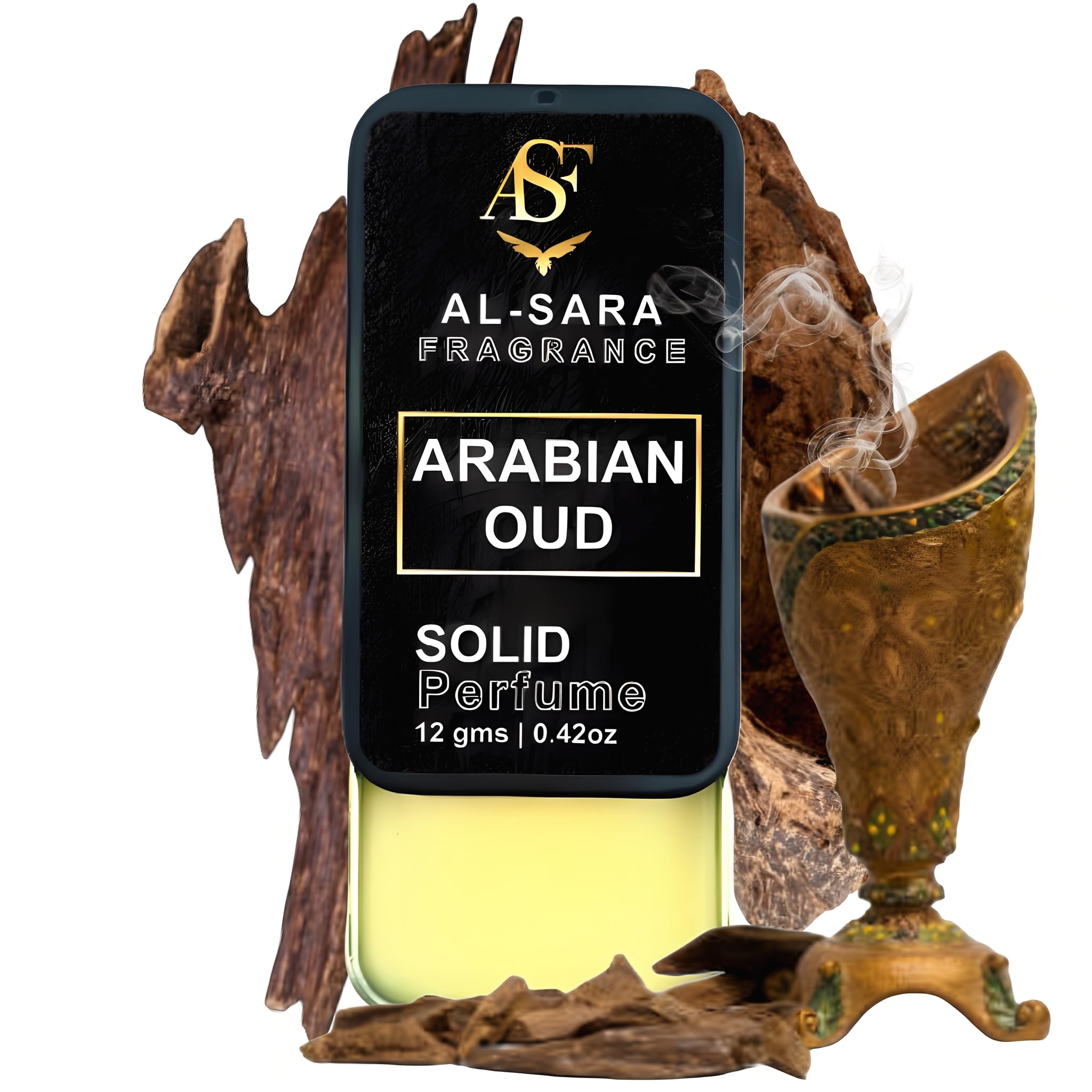 Al Sara Fragrance™ ARABIAN OUD Solid Perfume for Men & Women | Alcohol-Free, Non-Greasy, Long-Lasting Natural Fragrance | Portable & Travel-Friendly Cologne (Arabian Oud)