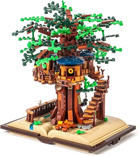 Miniatura 1 de dOvOb Juego de bloques de construcción Magic Book Tree House (969 unidades), juguetes de construcción de decoración, regalo para adultos o niños