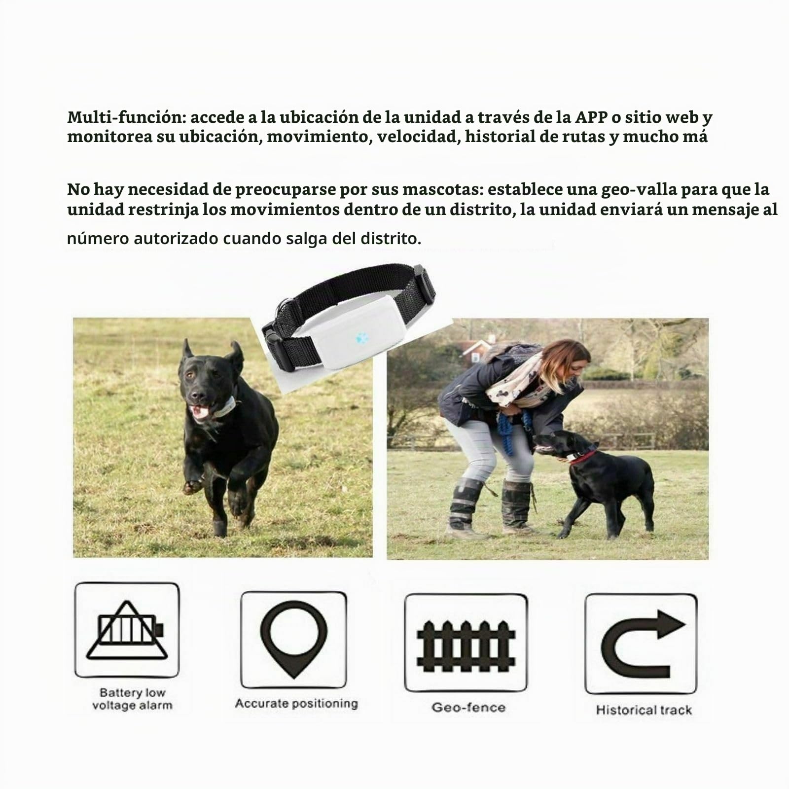 TKSTAR TK911 GPS GSM 3G 2G collar perro gato animal rastreador rastreador rastreador + batería impermeable 500 mAh / solo 33 g / seguimiento en directo sin contrato