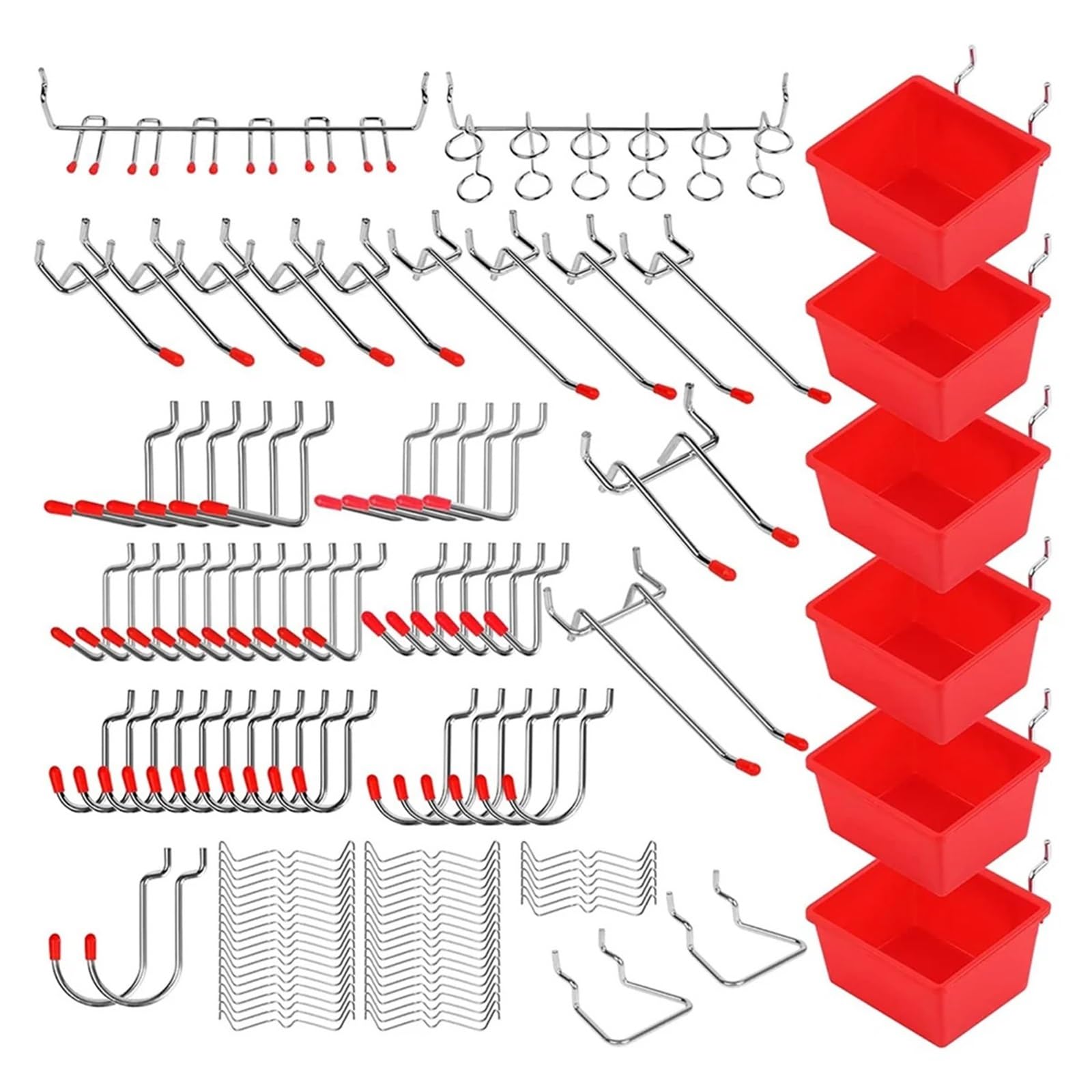 ZYAYNG 121 Piece Pegboard Hooks Set for Home