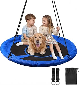 REDCAMP Large 110 cm Nest Swing Seat for Children Kids,500lb Capacity,Blue