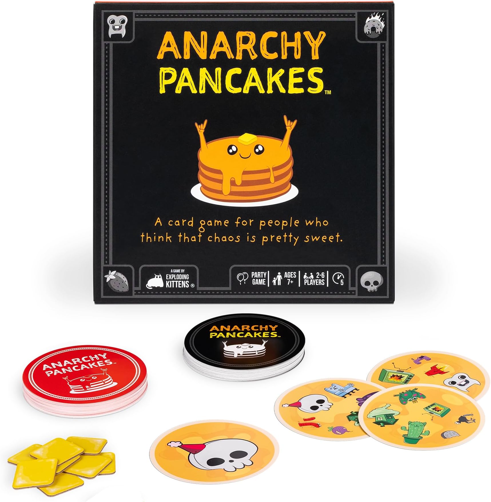 Anarchy Pancakes, from The Makers of Spot It! – A Deliciously Fast-Paced Matching Game - 2-6 Players Ages 7+ - Great for Family Game Nights, Christmas, Stocking Stuffer