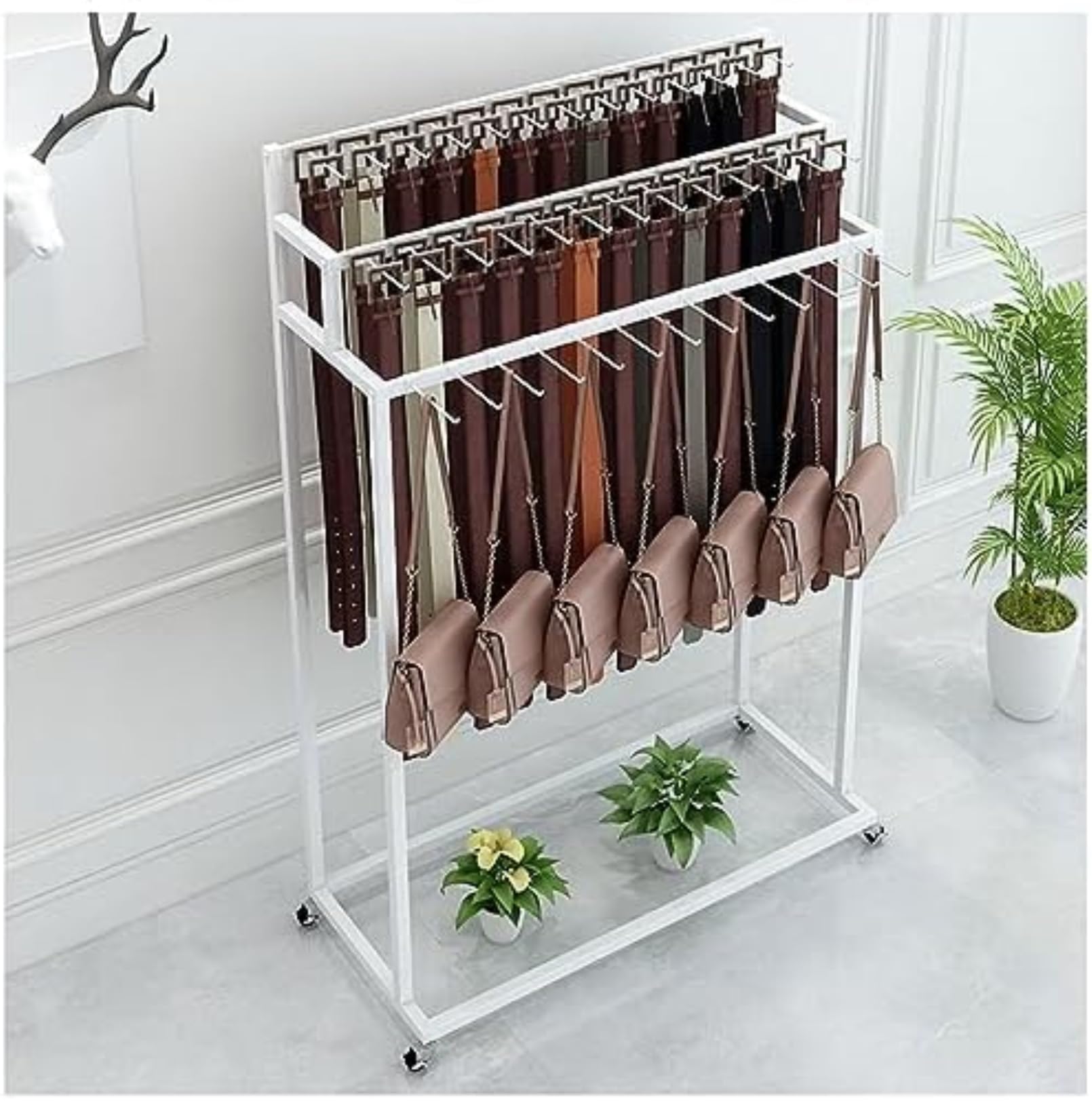 Organizador multiusos con ganchos para corbatas, bufandas, cinturones, calcetines, joyas, almacenamiento en el armario y ahorro de espacio