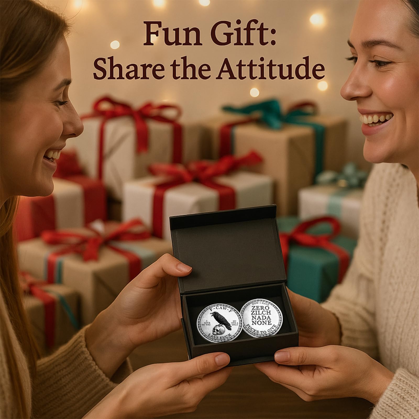 2Pcs F-CAW-F Coin, For Those Who Laugh at Life and Give Zero Fcks! Funny Decision Coin - Image 4