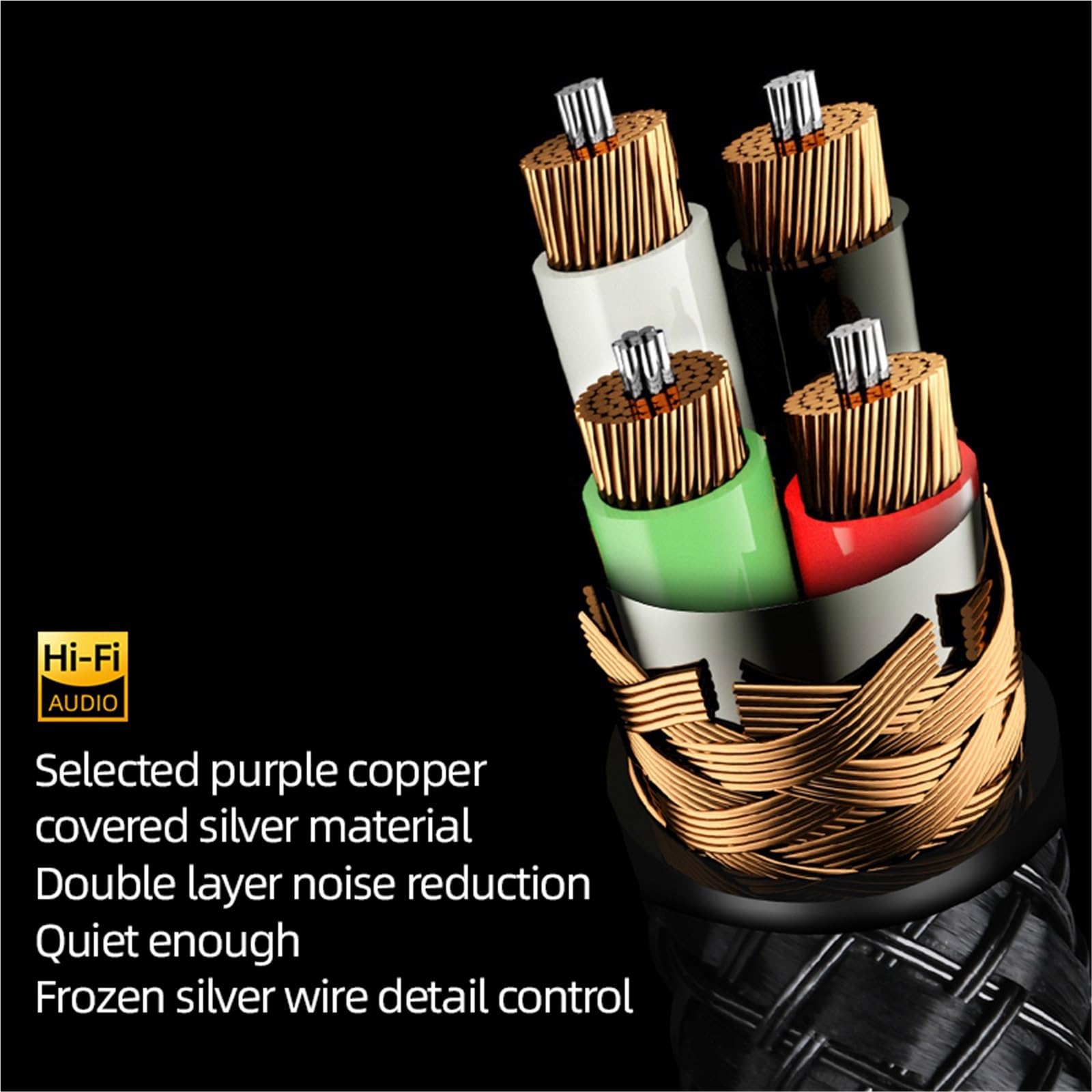 Kabel audio Hi-end 6N HiFi 2,5 mm do słuchawek 2,5 mm pozłacany męski kabel audio zrównoważony DAC audio kabel (3 m)