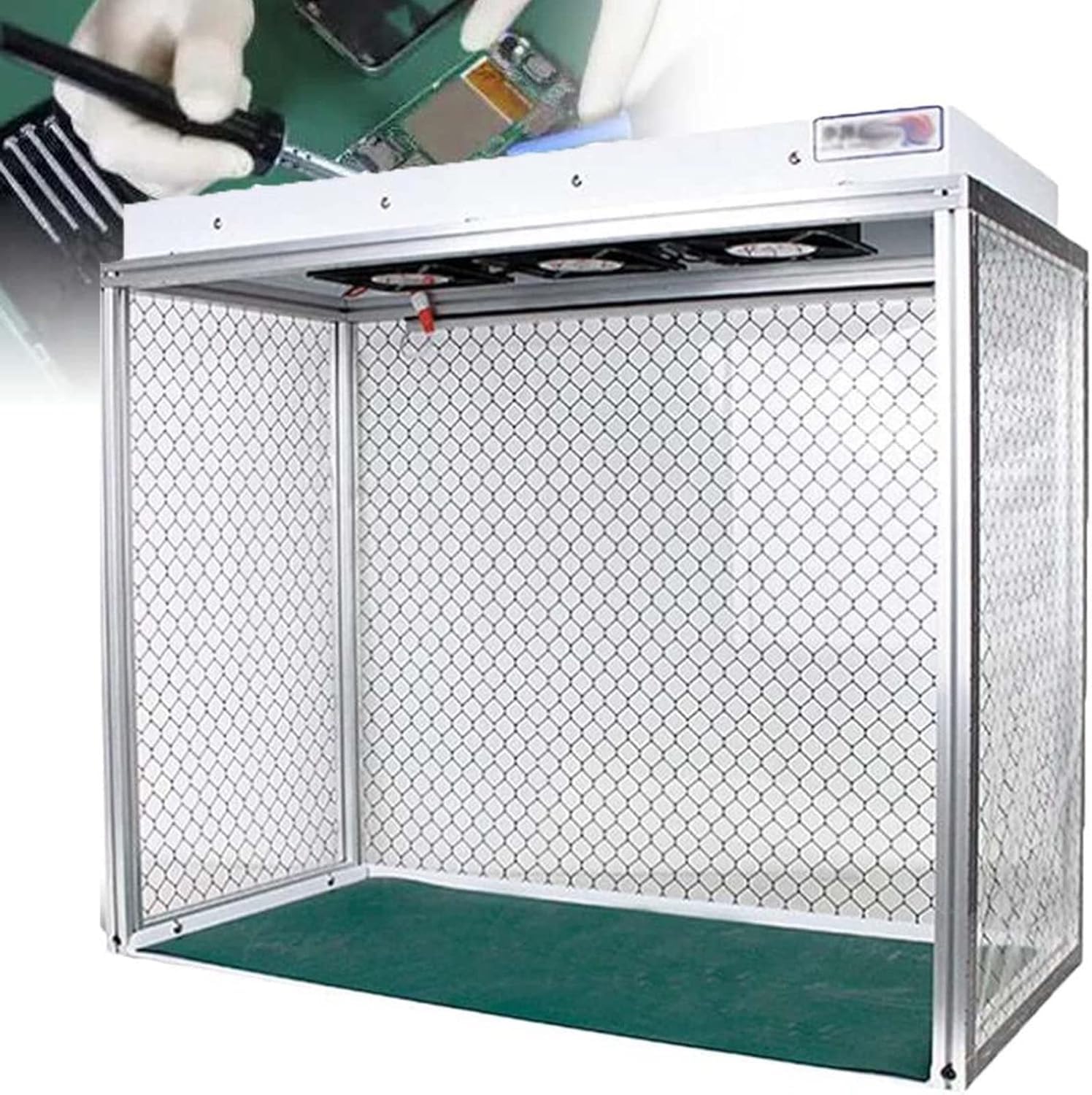 Campana De Flujo Laminar, Cabina De Flujo Laminar, Con 3 Ventiladores, Filtro Hepa., 26x12x20 Pulgadas, Sala De Trabajo Libre De Polvo, Funcionamiento Silencioso