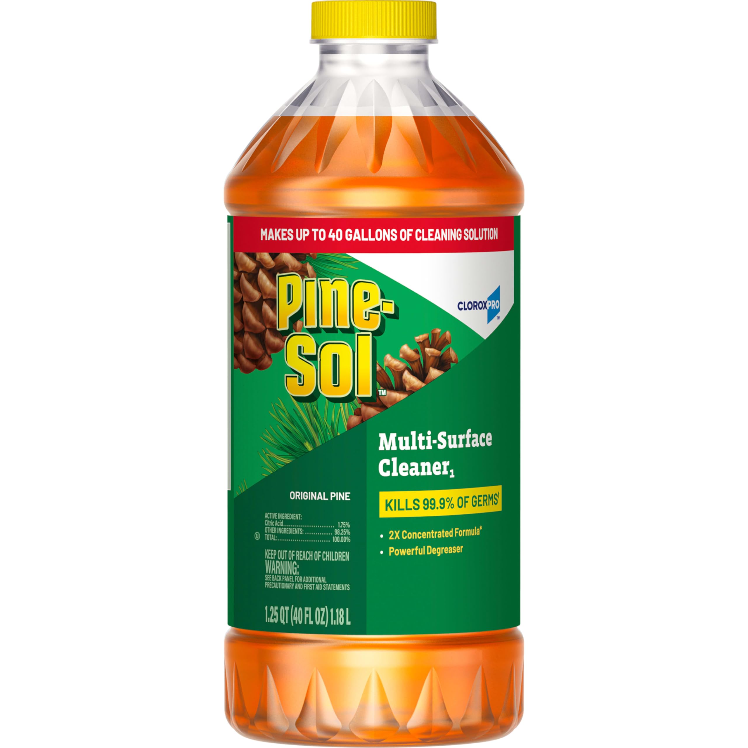CloroxPro Pine-Sol Multi-Surface Cleaner All Purpose Cleaner Original Pine 40 Fluid Ounces Package May vary