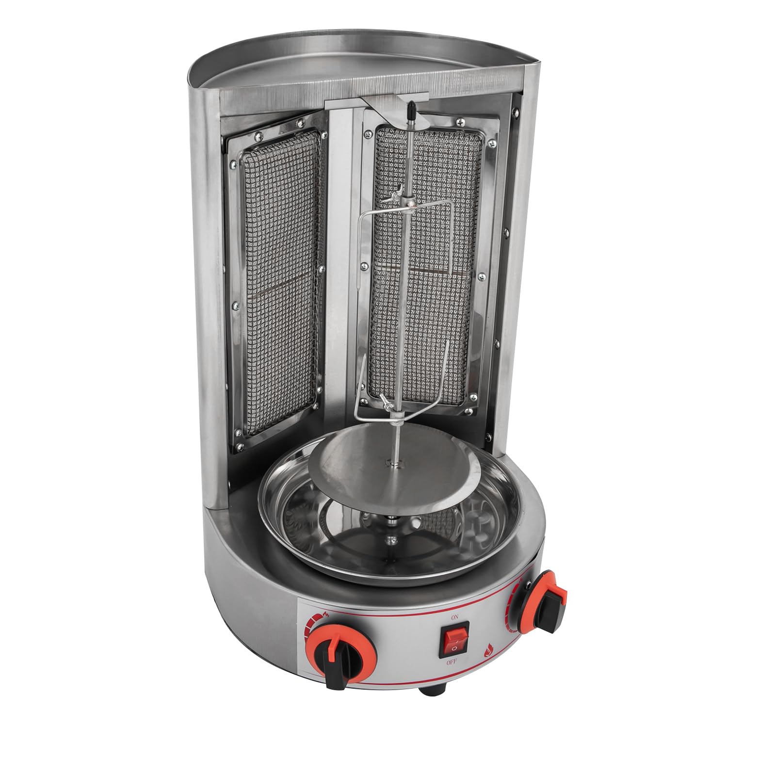 Gas Kebap Machine 4300W Vertikaler Barbecue-Grill BBQ Grillofen Hähnchengrill Dönergrill Multigrill Tischgrillmaschine für Restaurant, Imbissstube, Hause