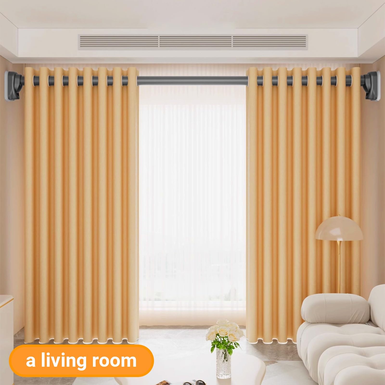 Barra de ducha de 40 a 490 cm, barra sin taladrar para baño, cocina, balcón (color violeta)