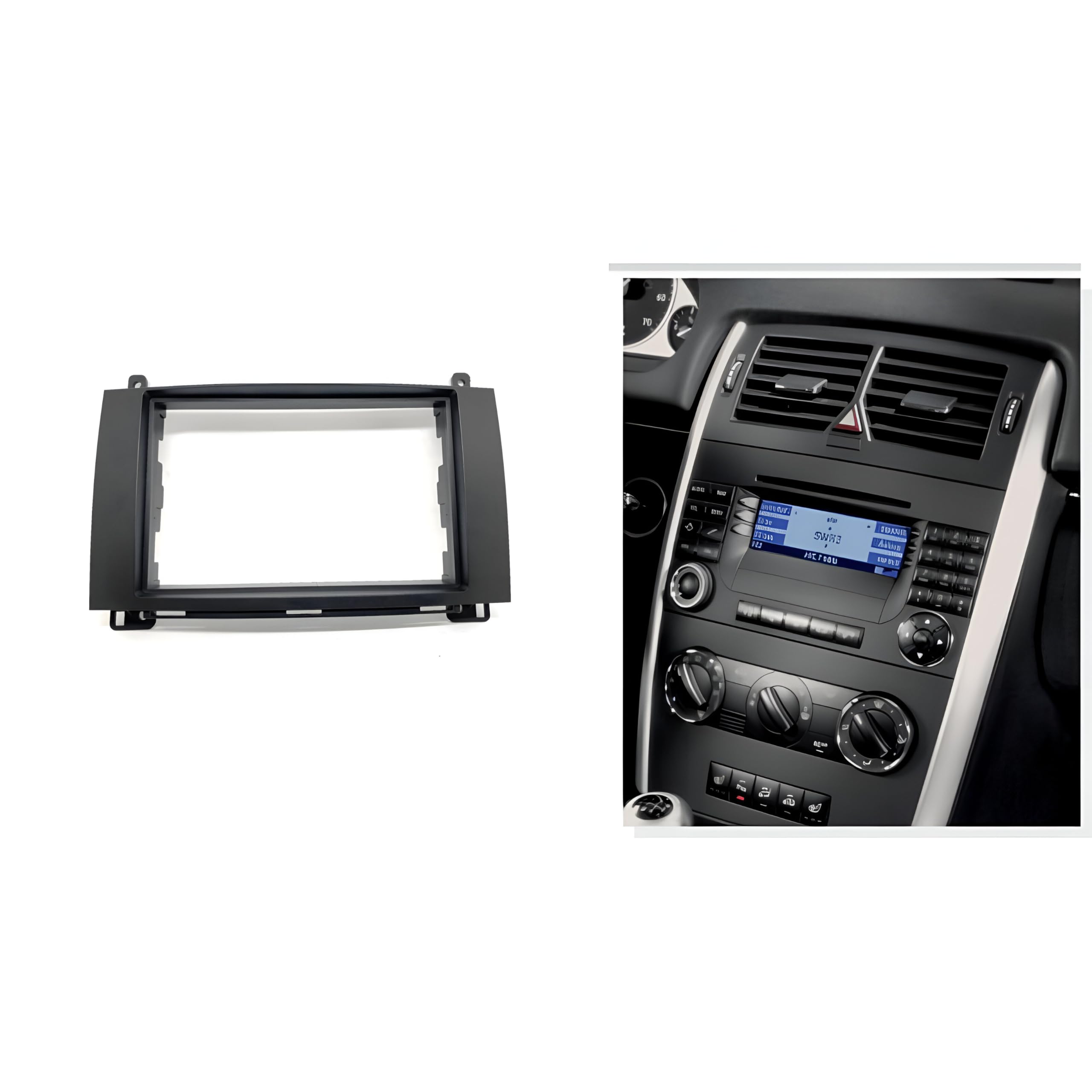 Mascherina Supporto Autoradio 2 DIN Per MERCEDES Classe A VITO VIANO