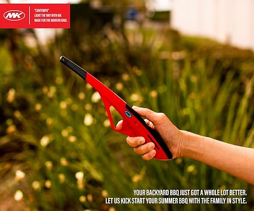MK 4 encendedores largos recargables y resistentes al viento de colores surtidos para chimenea y barbacoa