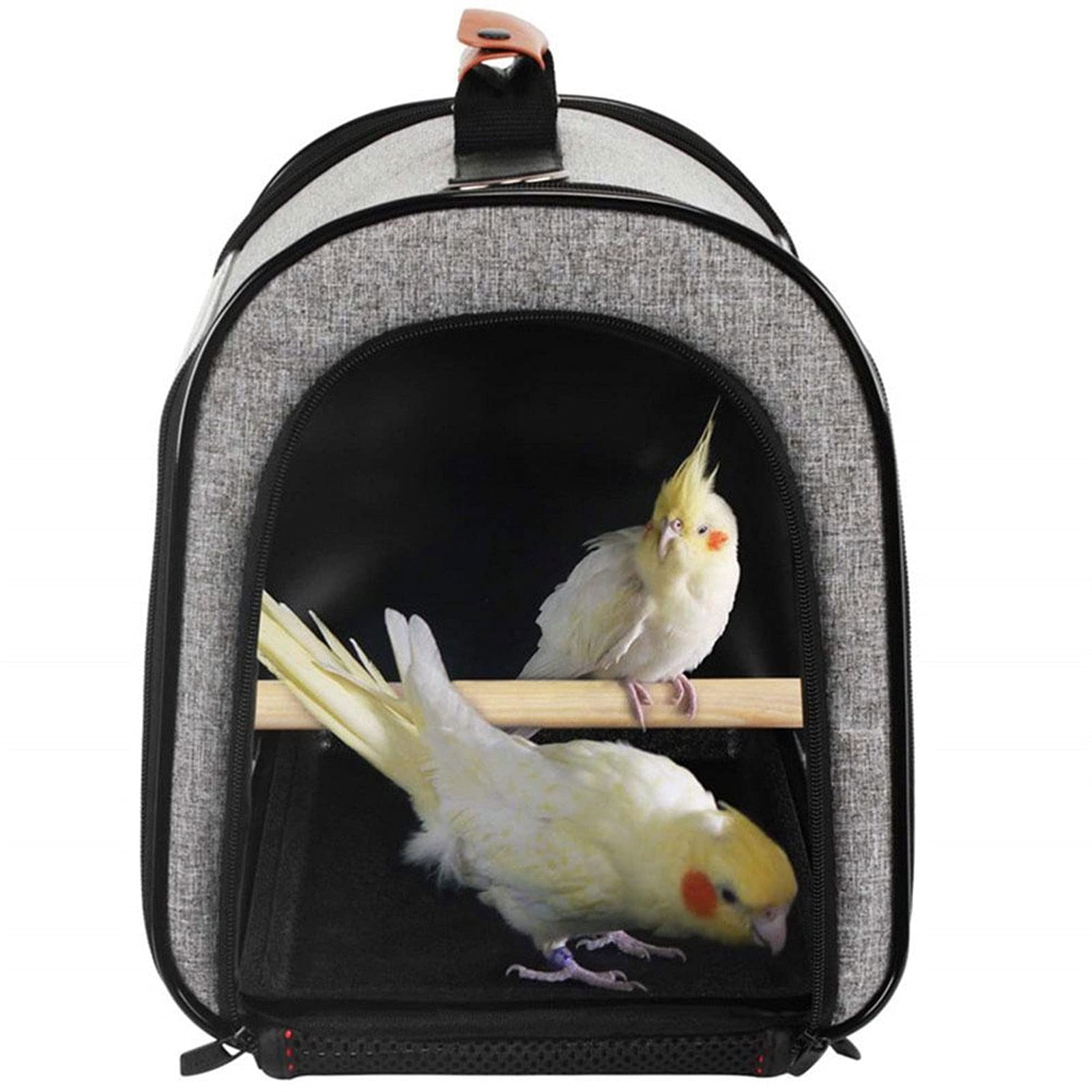 Liudan Jaula de Pájaros Pájaro Pájaro Travel Carrier Transparente Parrot Pájaro Pájaro Cause Mochila de Asas con Doble Cremallera Diseño Caja de Transporte de Aves Jaula