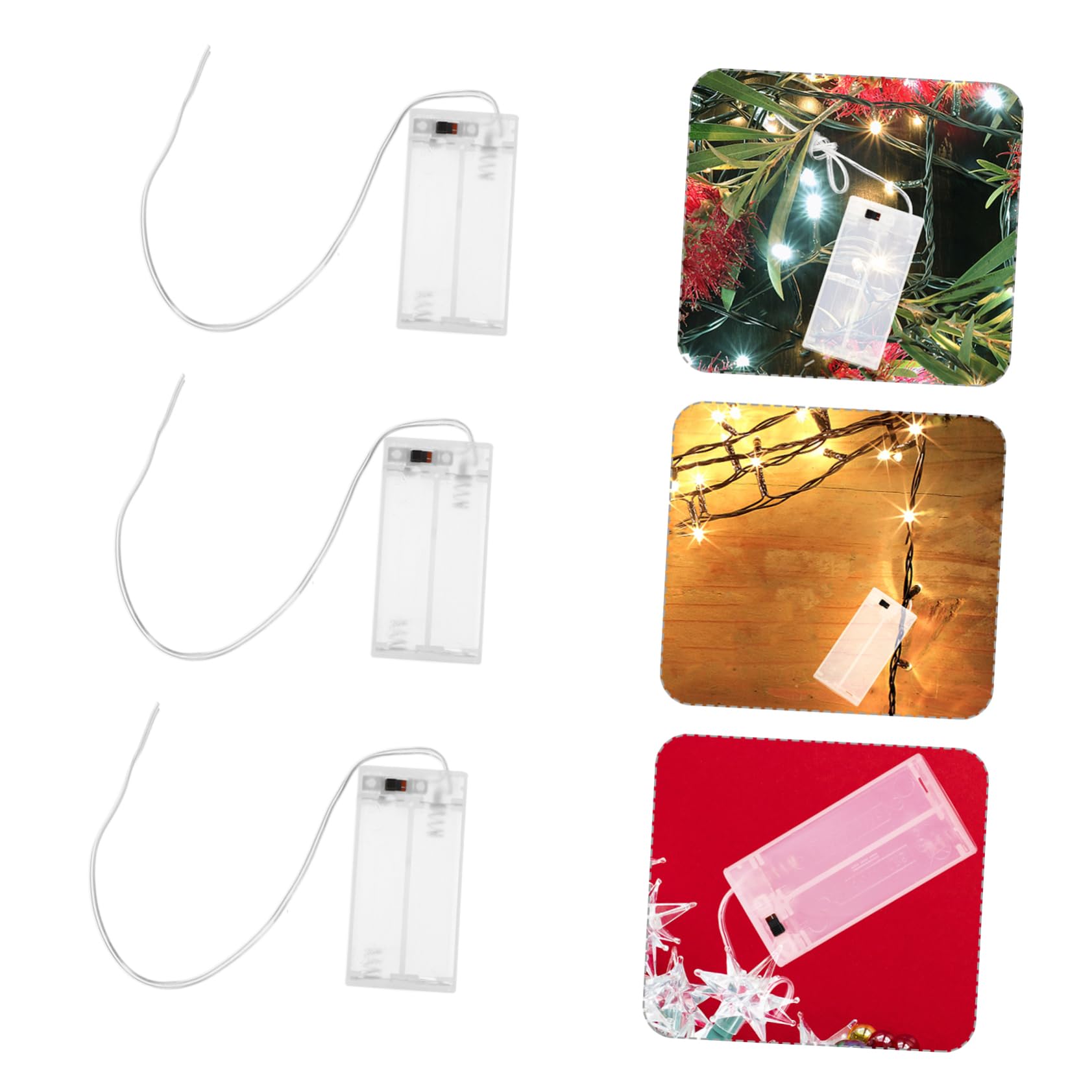 BESPORTBLE 5 Set Stringa Di Luce Contenitore Per Batterie Supporto Per Batterie Vuoto Custodia Per Supporto Per In Plastica Per Di Ricambio 10 pezzi * 5