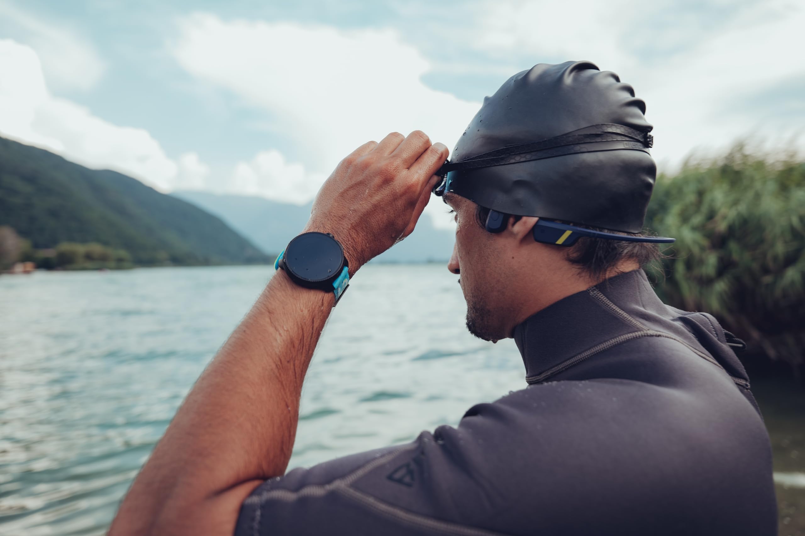 スント SUUNTO骨伝導イヤホン AQUA LIME BLUE アクア ブルートゥース 耳かけ型 骨伝導イヤホン【日本正規品】 SUUNTO