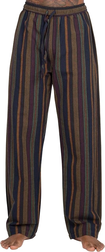 Lakhays Unisex Stripe Comfy Weekend Lounge Pant with Elastic Waist