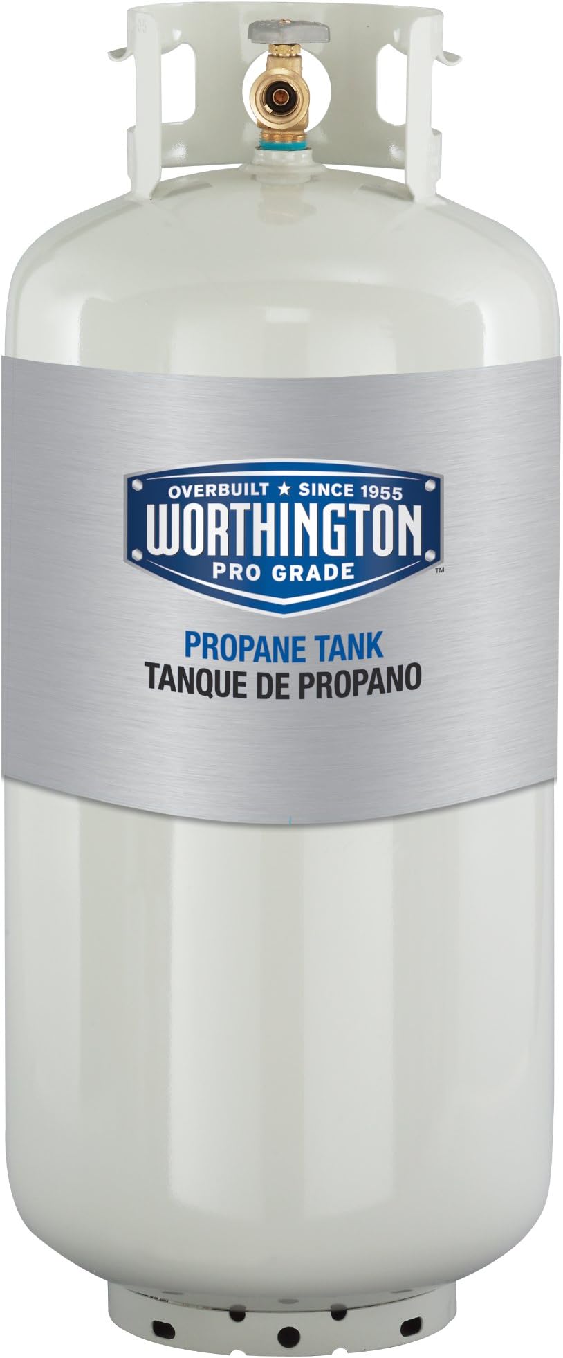 Worthington 302018 40-Pound Steel Propane Cylinder With Type 1 With Overflow Prevention Device Valve