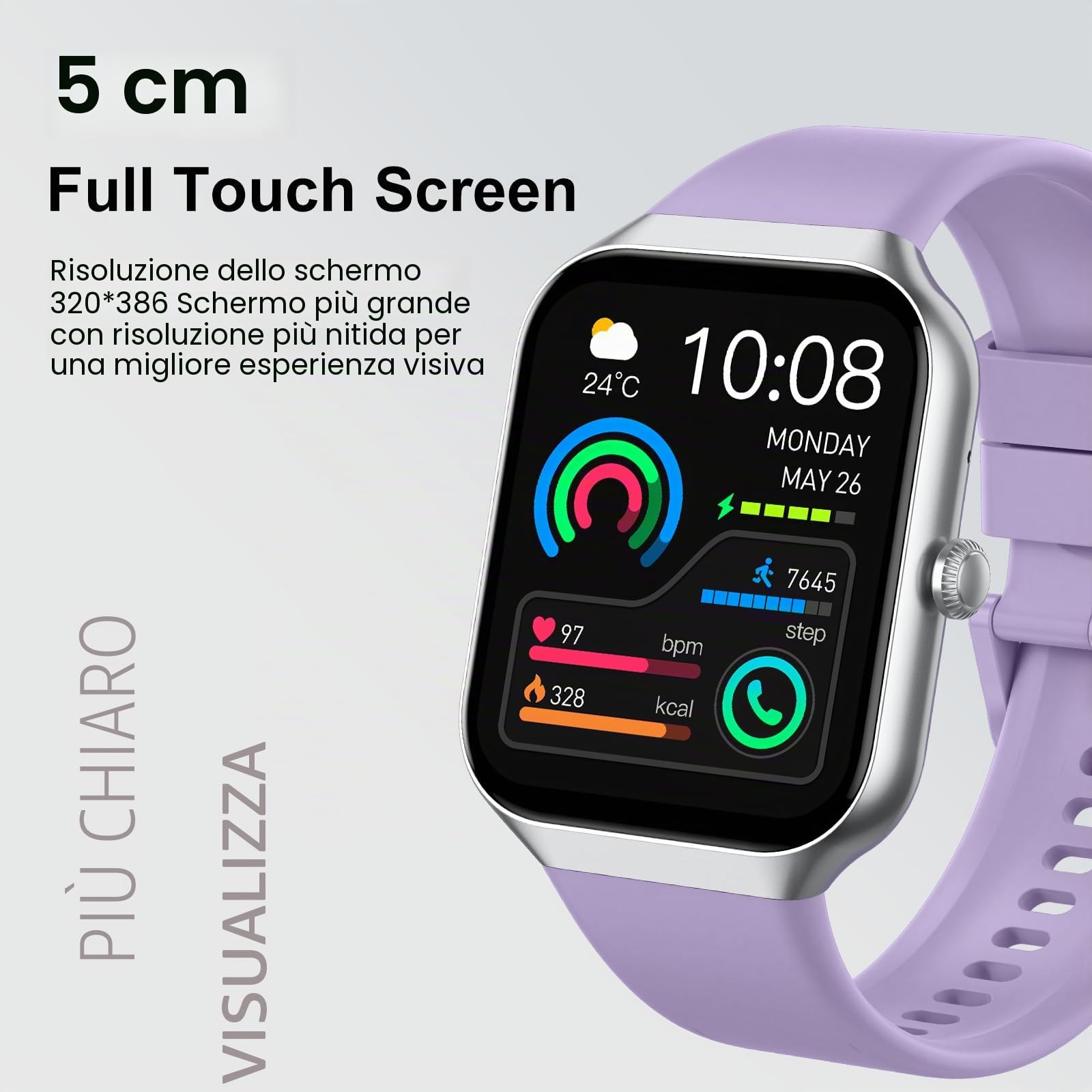 Smartwatch Uomo Donna,1.96" Orologio Smartwatch con Effettua/Risposta Chiamate,113+Sportive Smart Watch con Contapassi/24H Cardiofrequenzimetro/Sonno, Impermeabile IP68,Tracker per Android iOS Beige