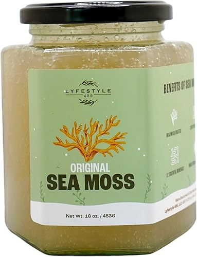 LYFESTYLE Wildcrafted Irish Sea Moss Gel Alimento esencial multiuso orgánico denso en nutrientes Embalado con 92 vitaminas y minerales esenciales