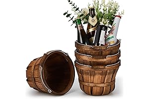 4 Pcs Wood Gift Basket, Fruit, Vegetable, Home, Party Storage
