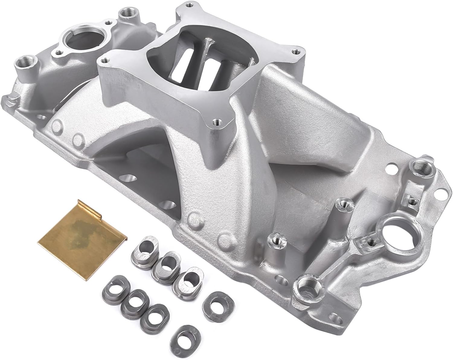 GELUOXI 52031 Single Plane Aluminum Intake Manifold Replacement for Chevy SBC 350 400 3000-7500RPM Chevy GMC Buick Cadillac Olds Pontiac 1957-1995