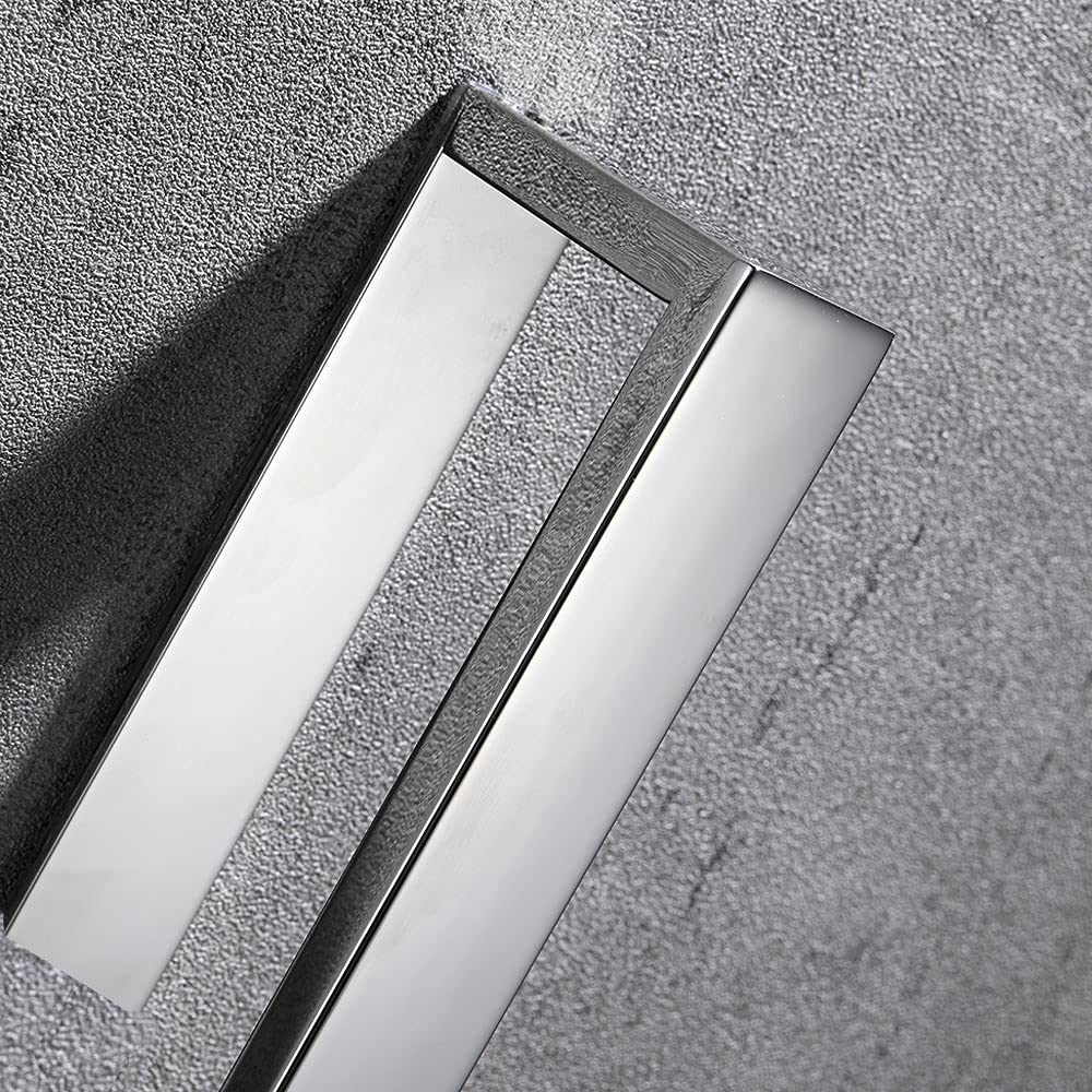 Portasalviette Autoadesivo per Bagno SUS304 in Acciaio Inox Anello per Asciugamani per Bagno e Cucina Senza Forare 30cm (Cromo, 30CM)