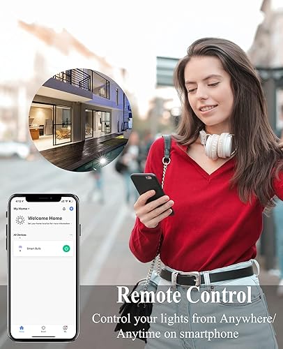 Miniatura 2 de CMARS Bombillas LED inteligentes E12, bombilla inteligente WiFi compatible con Alexa Google Home IFTTT, bombilla regulable y RGB que cambia de