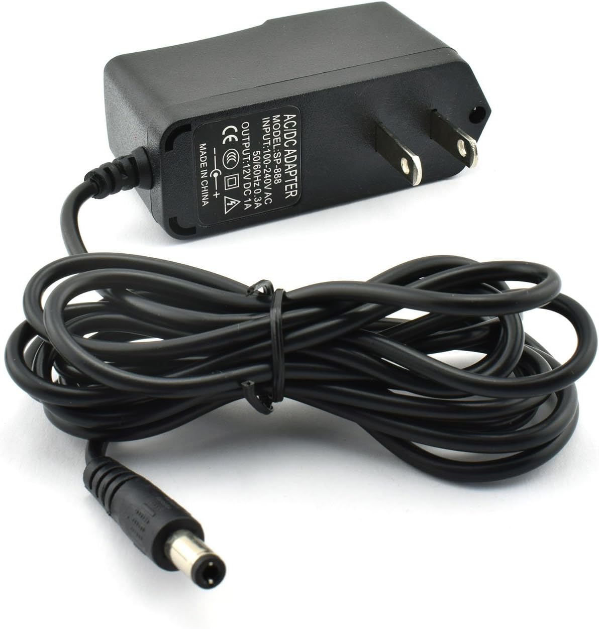 ZYAMY 12V 1A 12W AC/DC Power Adapter AC 110-240V to DC 12V 1000MA Power Supply Converter 2m Wire DC 5.5x2.5/2.1mm Charger for Router, STB, LED, Security Camera