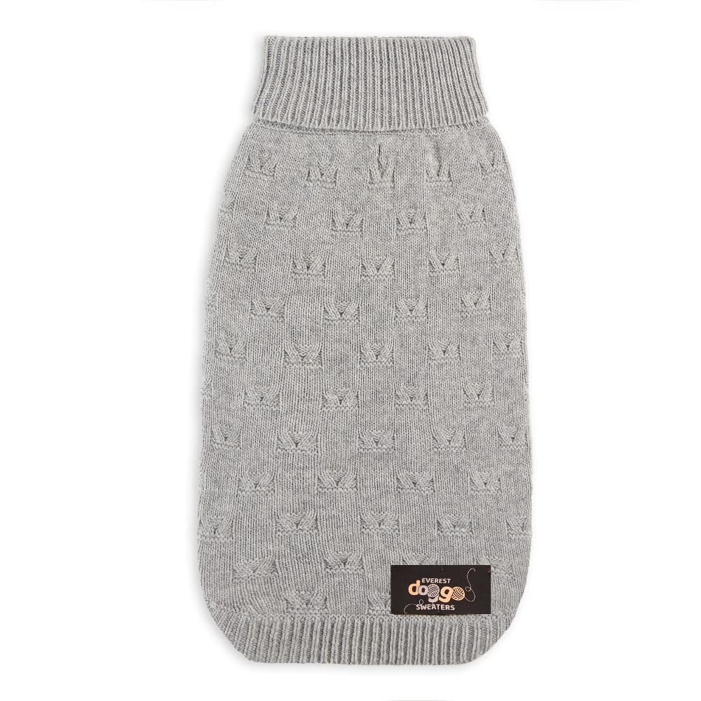 Pull en cachemire Everest gris taille XS en pur cachemire fait main