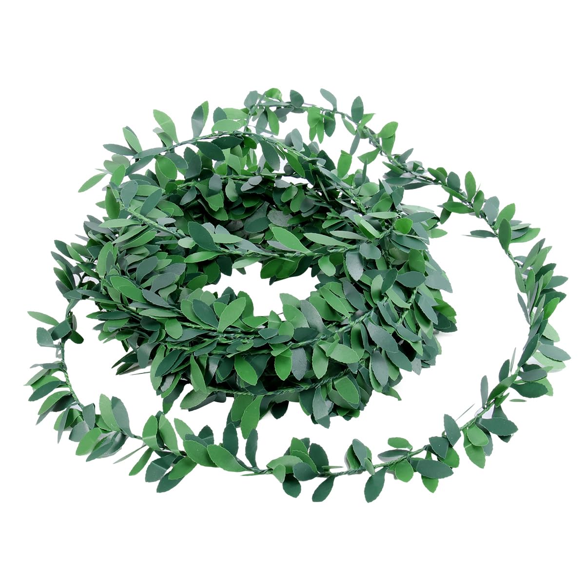 Amosfun Foliage Green Leaves Simulated Vine Garland Plants Home Decor House Plant Decoraciones Para Salas De Casa Green Leaves Headband Central Fake Vine Metallic Line Decorations Decorate