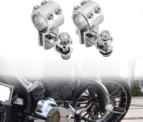 Miniatura 1 de OXMART Soportes para reposapiés de motocicleta, 1.260in, abrazaderas de montaje para reposapiés de ajuste universal para Harley Davidson, Honda,