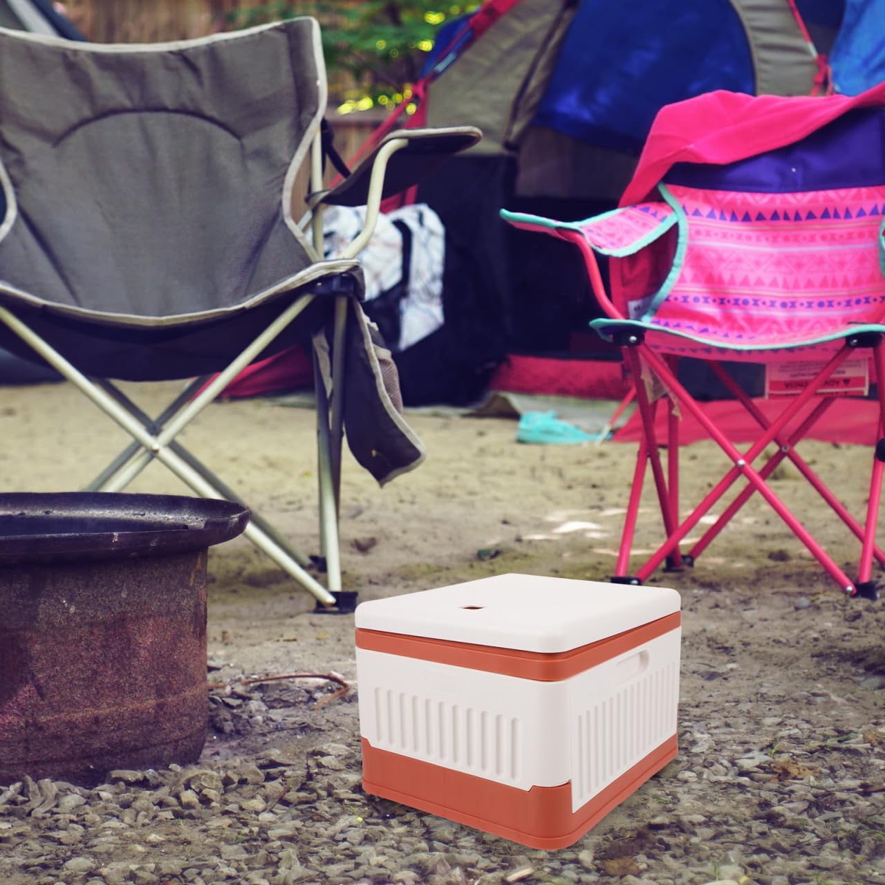 CALLARON Tragbare Faltbare Campingtoilette 9.84X8.27X6.69In Leichtes Outdoor Autotoilette Notfalltoilette Für Camping Wandern Angeln Baustelle