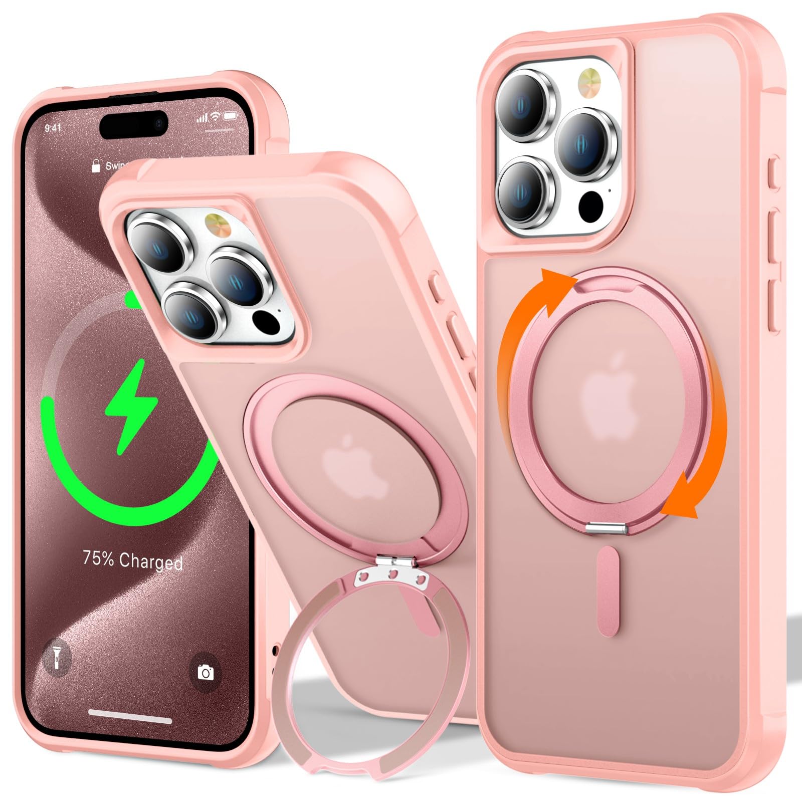 Carcasa iPhone 15 Pro antichoque con anillo Magsafe integrado 7