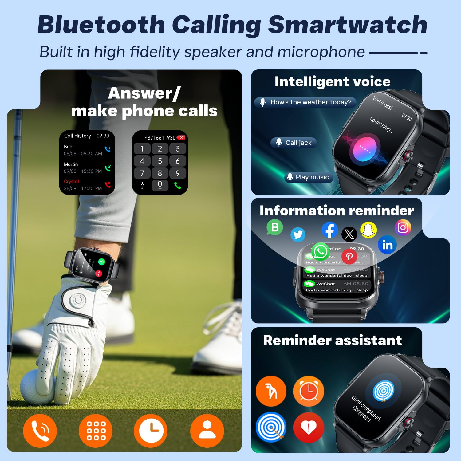 Reloj Inteligente Hombre con ECG+HRV: 2.01" HD Llamadas Smartwatch con Pulsómetro Monitor Presion Sueño 100+ Modos Deportivos Smart Watch Podómetro Pulsera Actividad IP68 Impermeable para iOS Android