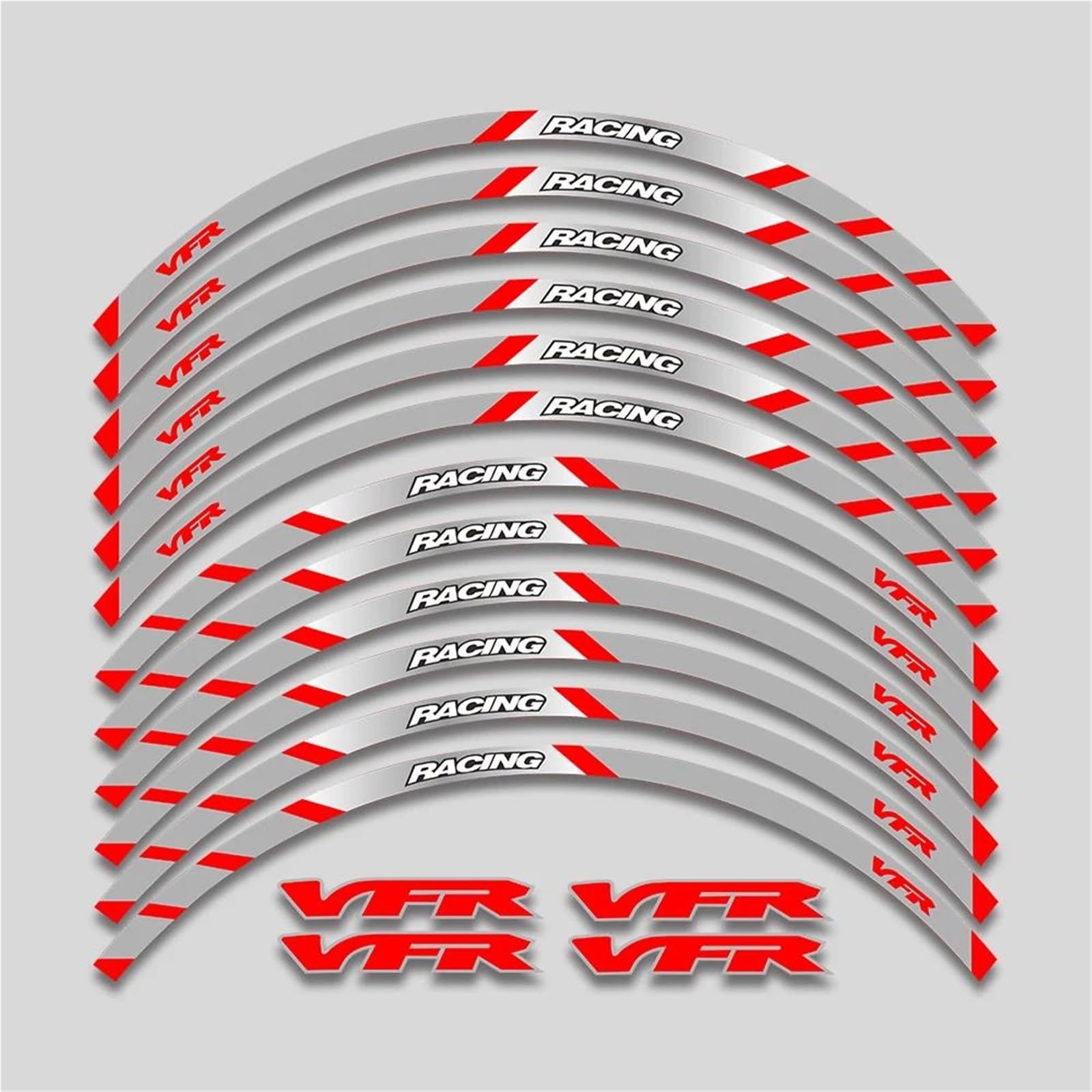 Motorcycle Wheels Hub Stickers Rim Reflective Stripe for VFR750 VFR800 VFR1200 VFR1200F VFR 750 800 1200 1200F(Color13)