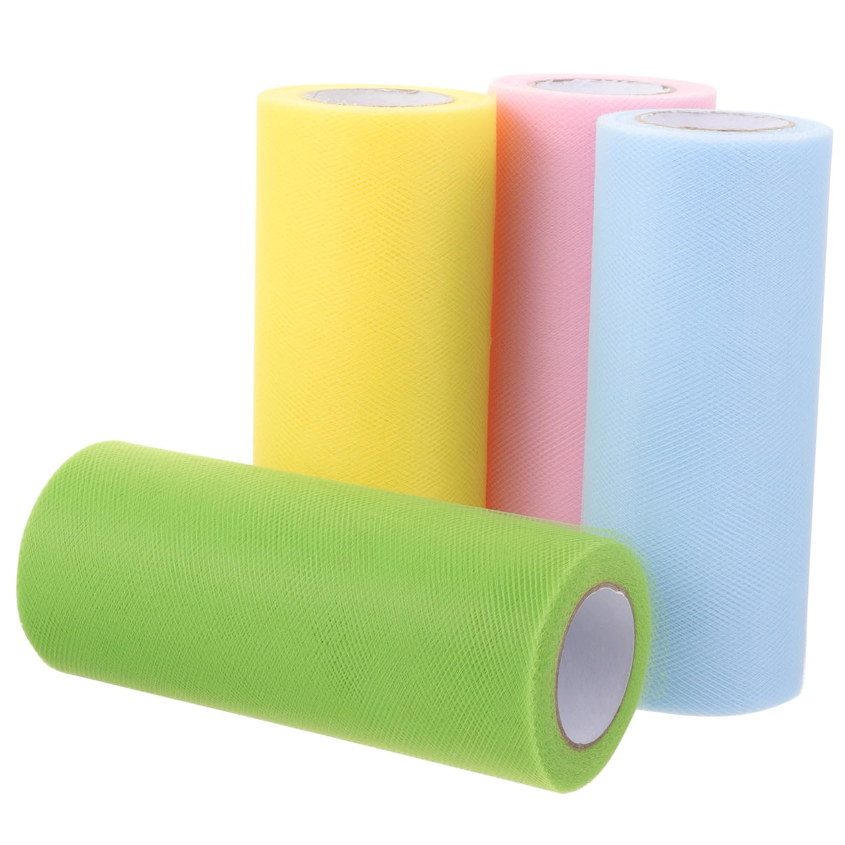 Uonlytech 5 Sätze Tüllband Pastellfarben Dekoratives Organza Material Für Diy Hochzeiten Partys Und Bastelprojekte Einfache Handhabung Und Vielseitige Verwendung 4 Rollen * 5