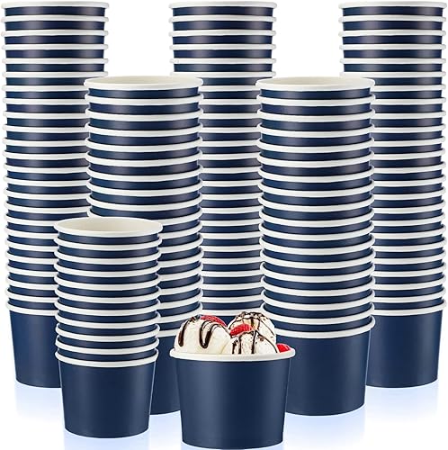 100 tazas de helado de 8 onzas, cuencos de papel para helado, tazas de postre desechables, recipientes de yogur, helados, cuencos desechables de 100 tazas de helado de 8 onzas, cuencos de papel para helado, tazas de postre desechables, recipientes de yogur, helados, cuencos desechables de