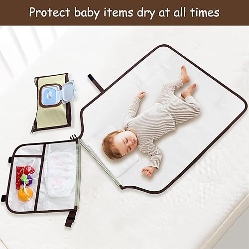 Miniatura 5 de Cambiador de pañales portátil, cambiador de pañales portátil para bebé, cambiador de viaje desmontable para niñas y niños recién nacidos, cambiador