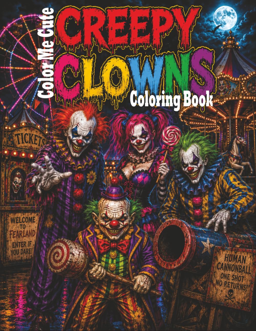 COLOR ME CUTE: CREEPY CLOWNS COLORING BOOK (Color Me Cute Coloring Books)